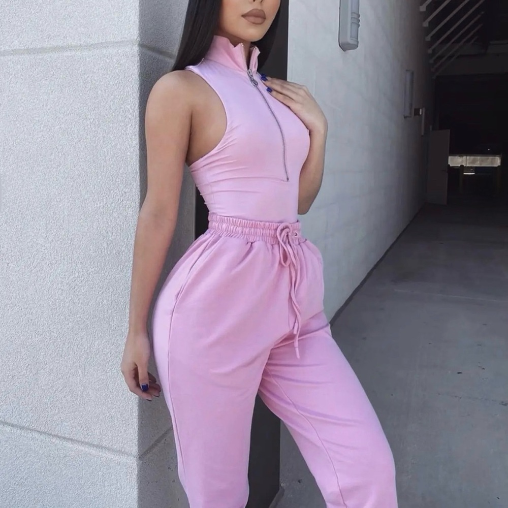 Meshki pink joggers